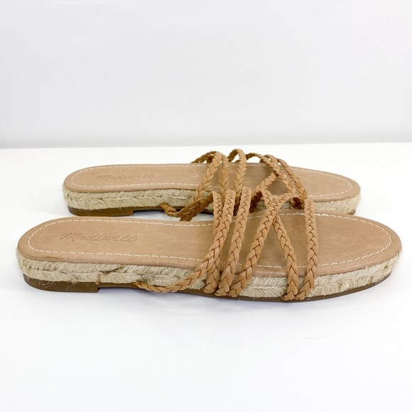 𝅺MADEWELL Tan Leather Strappy The Kathryn Espadrille Slide Sandal size 8 - Picture 5 of 8